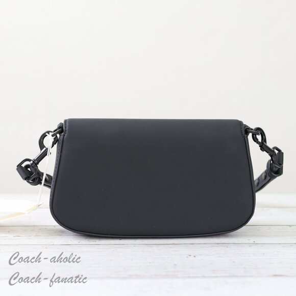 NWT Tory Burch Britten Matte Convertible Crossbody in Black - Picture 8 of 13